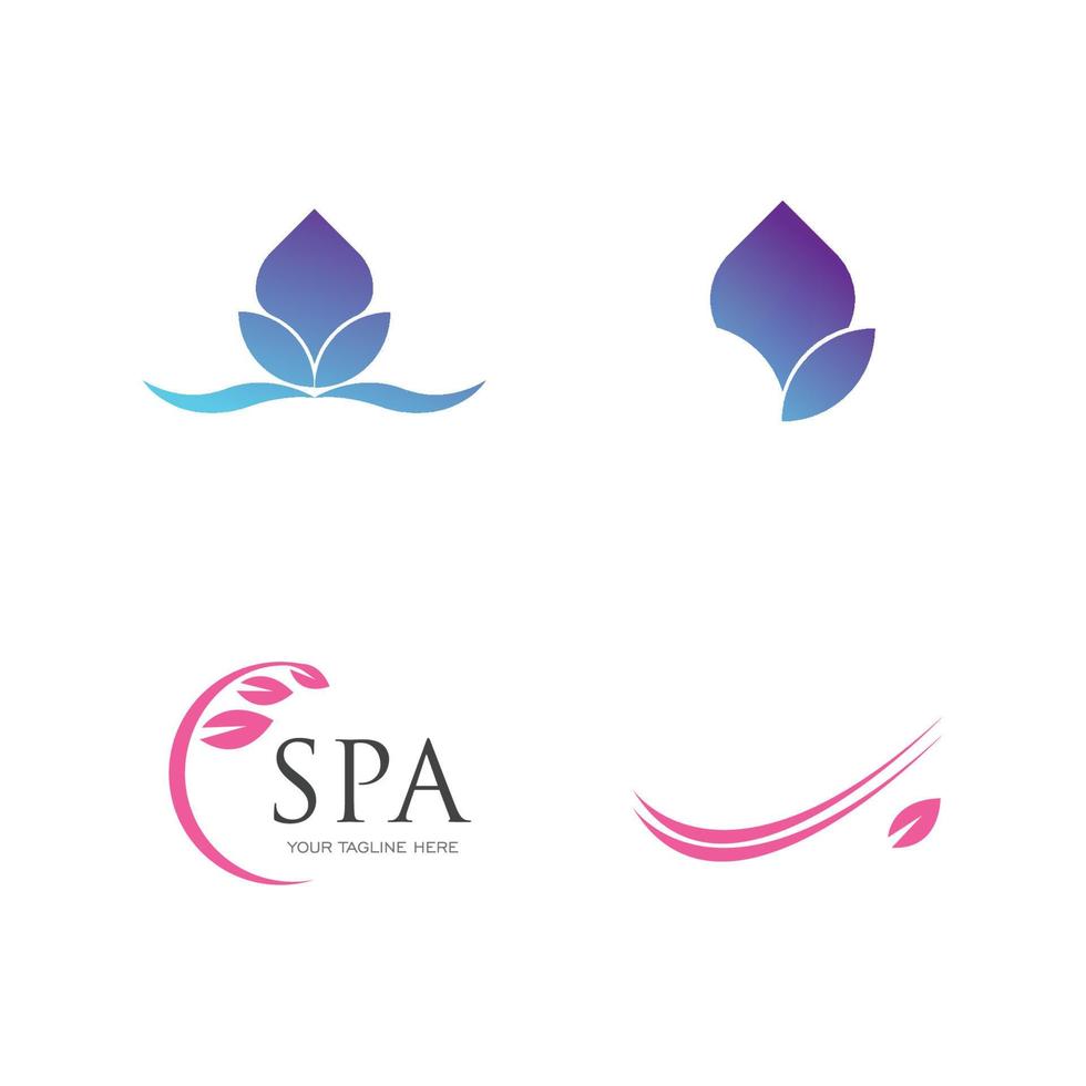 modèle de conception d'illustration vectorielle logo spa vecteur