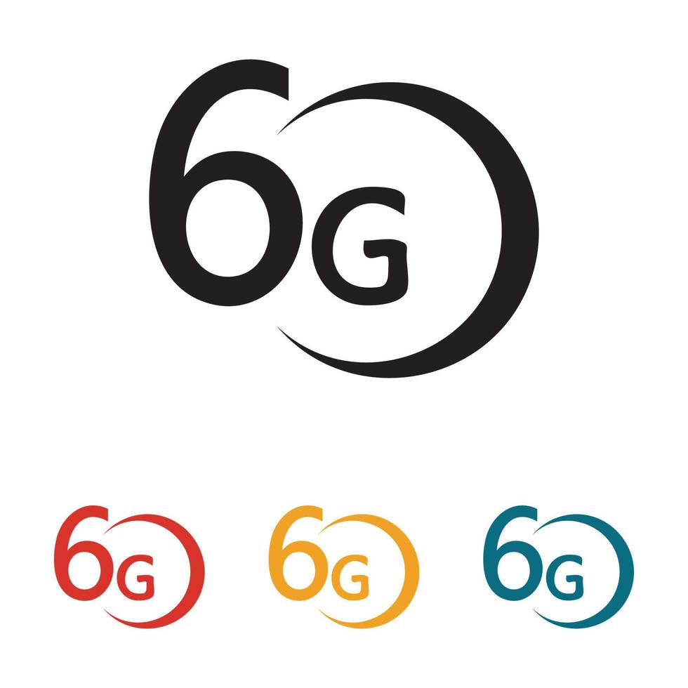 illustration du logo 6g vecteur