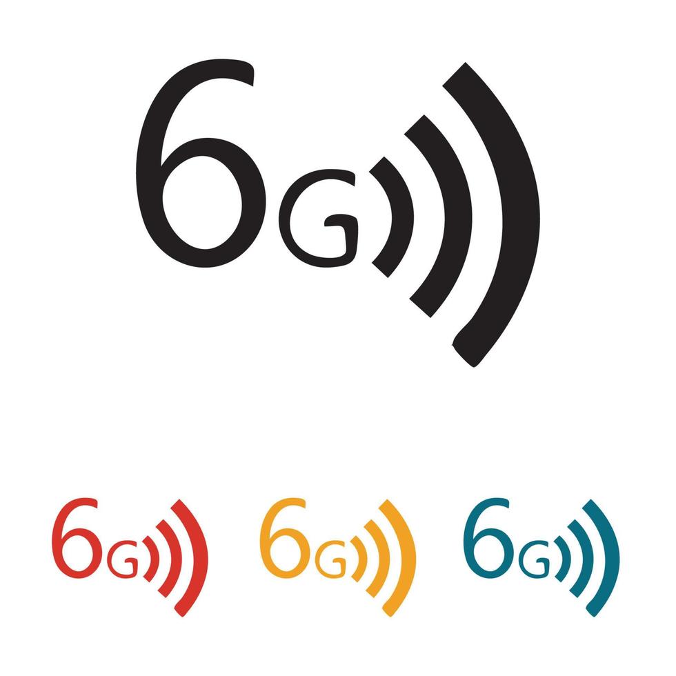 illustration du logo 6g vecteur