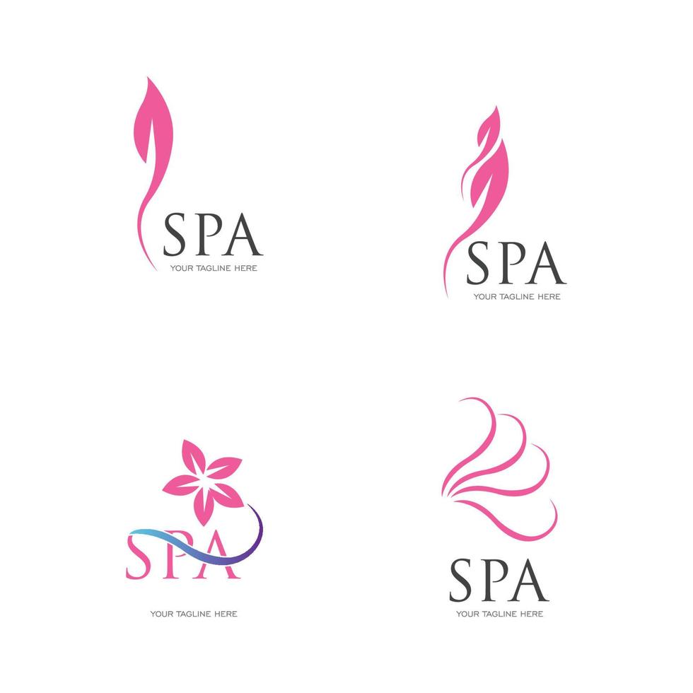 modèle de conception d'illustration vectorielle logo spa vecteur