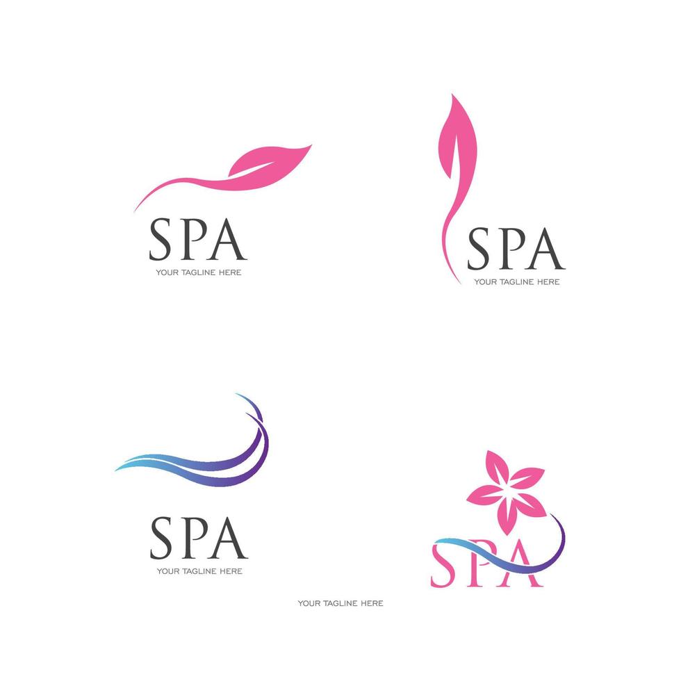 modèle de conception d'illustration vectorielle logo spa vecteur