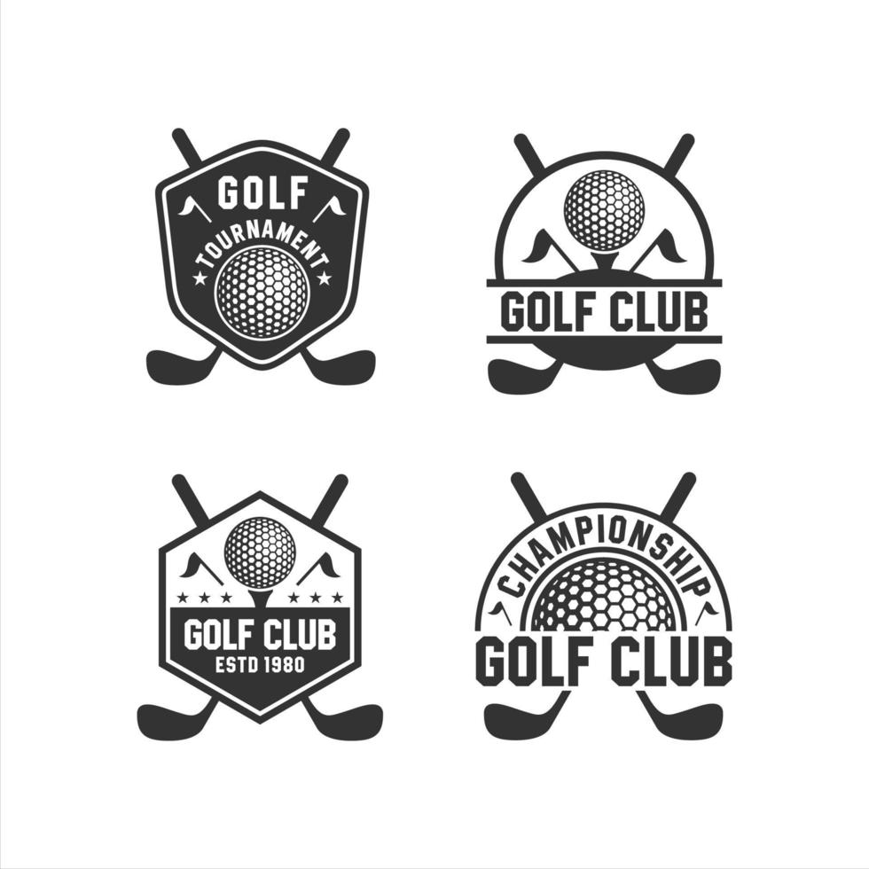 collections de logos de tournois de clubs de golf vecteur