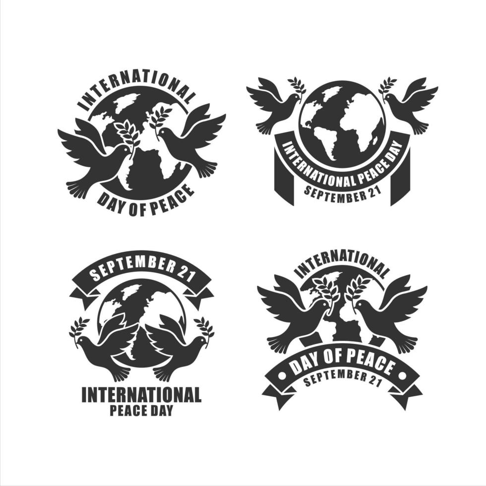 création de logo vectoriel pour la journée internationale de la paix