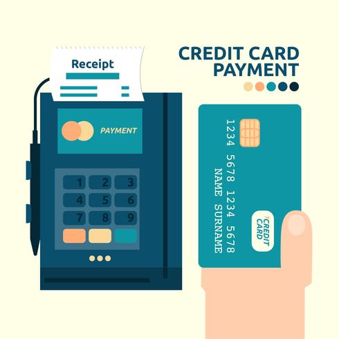 Paiement par carte de crédit vecteur