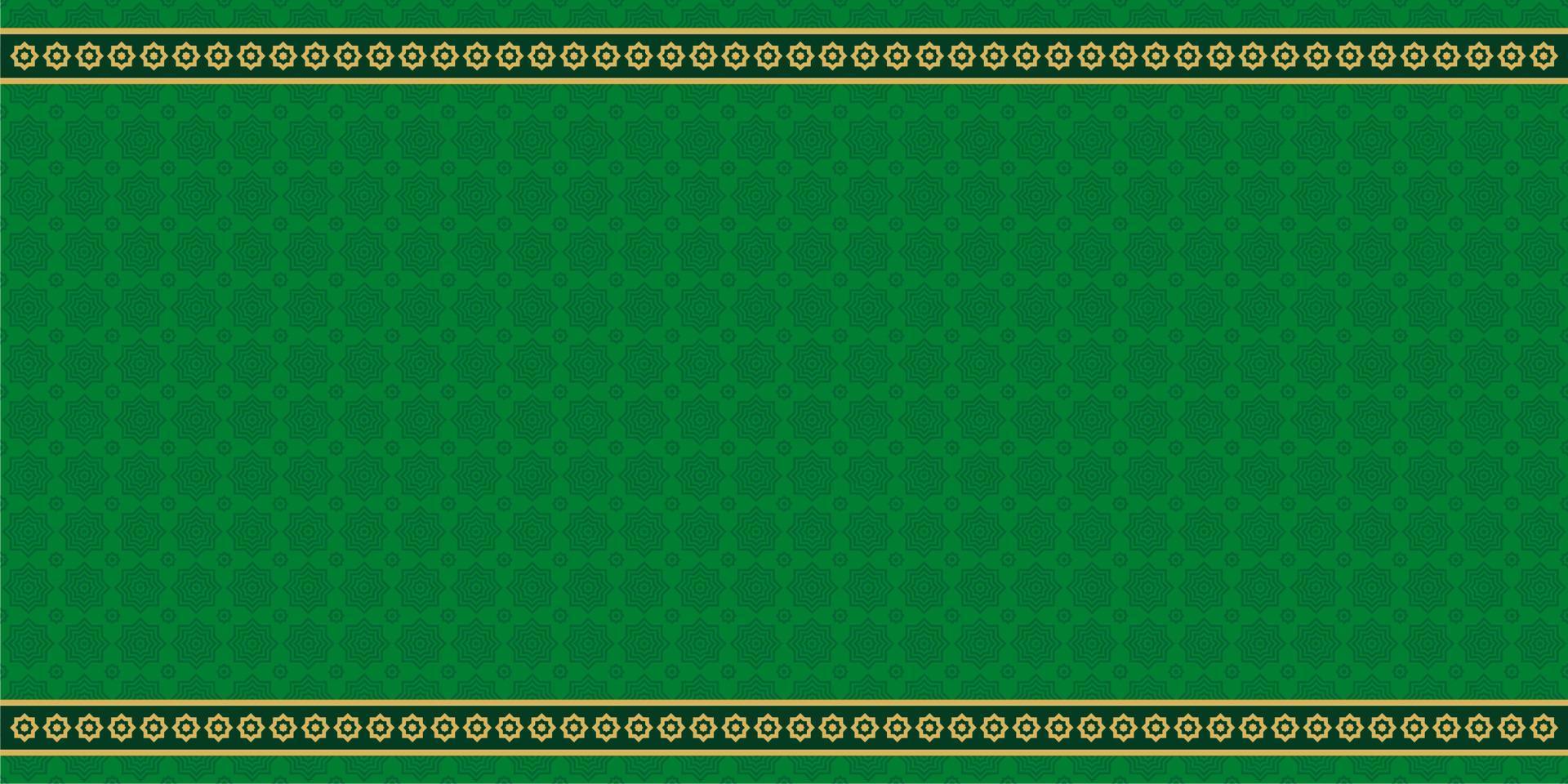 fond islamique vert avec motif vecteur