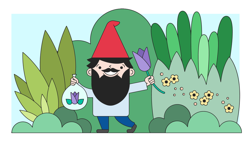 Vecteur de jardin gnome