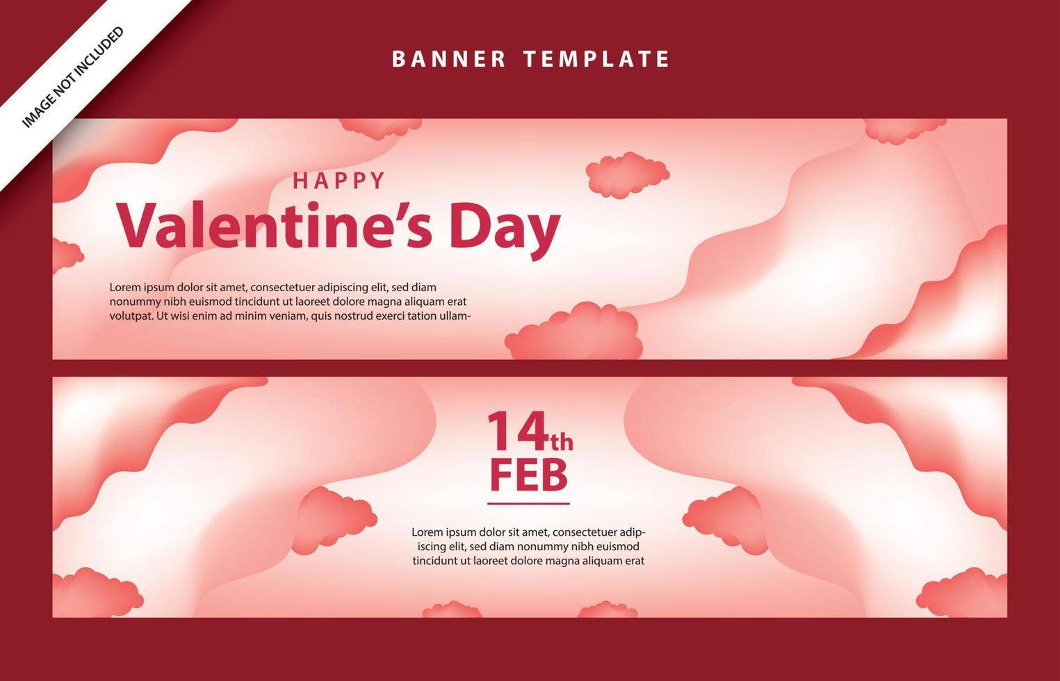 bonne saint valentin médias sociaux affiche bannière dépliant modèle événement résumé mise en page illustration fond février fête papier peint modèle étiquette toile fond moderne vecteur conception vente rouge romantique rouge