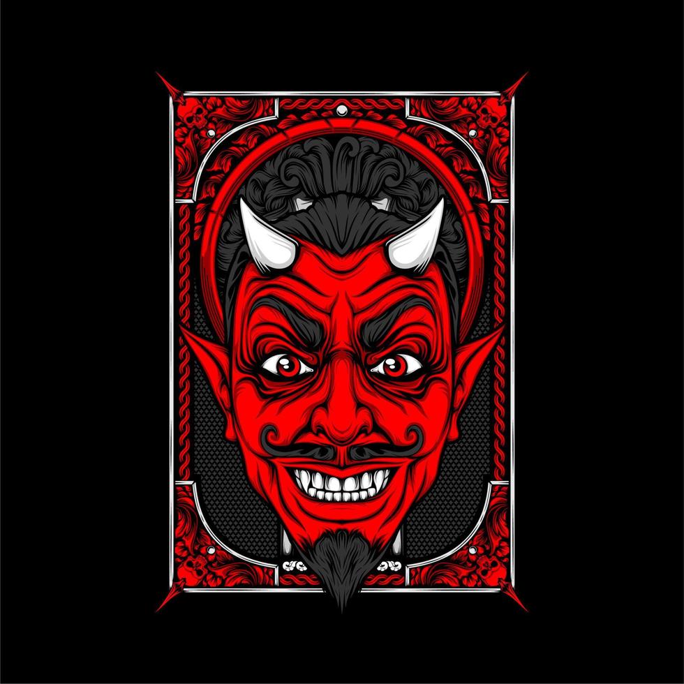 illustration de la tête du diable vecteur