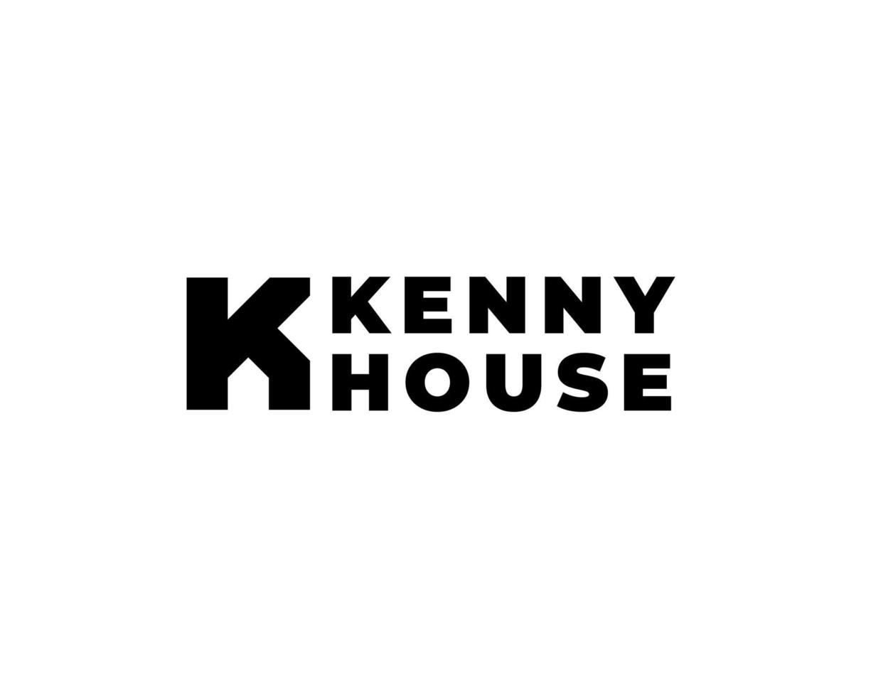 lettre k avec concept de logo silhouette petite maison. illustration vectorielle vecteur