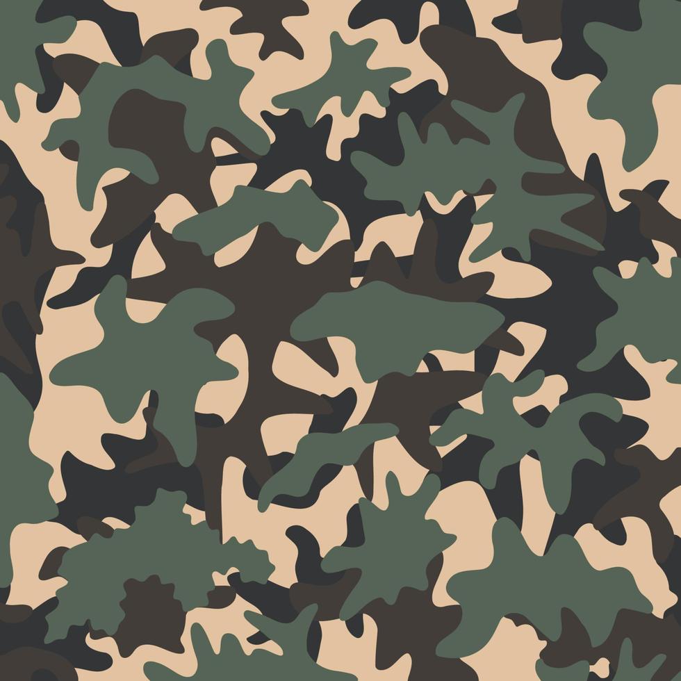 Brosse abstraite jungle sauvage des bois feuilles de terrain de champ de bataille motif rayures de camouflage concept d'arrière-plan militaire vecteur