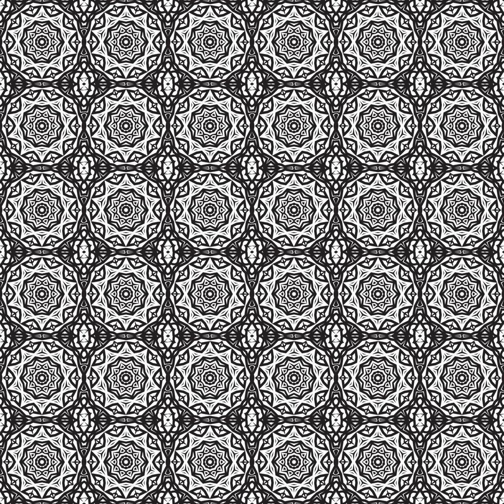 fond d'écran de mandala géométrique de fond sans couture batik classique. élégant motif floral traditionnel vecteur