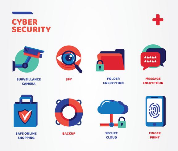 Cyber Security Icons Pack Vector