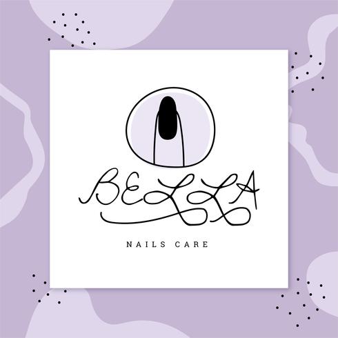 Soins des ongles beauté Logo Vectoriel