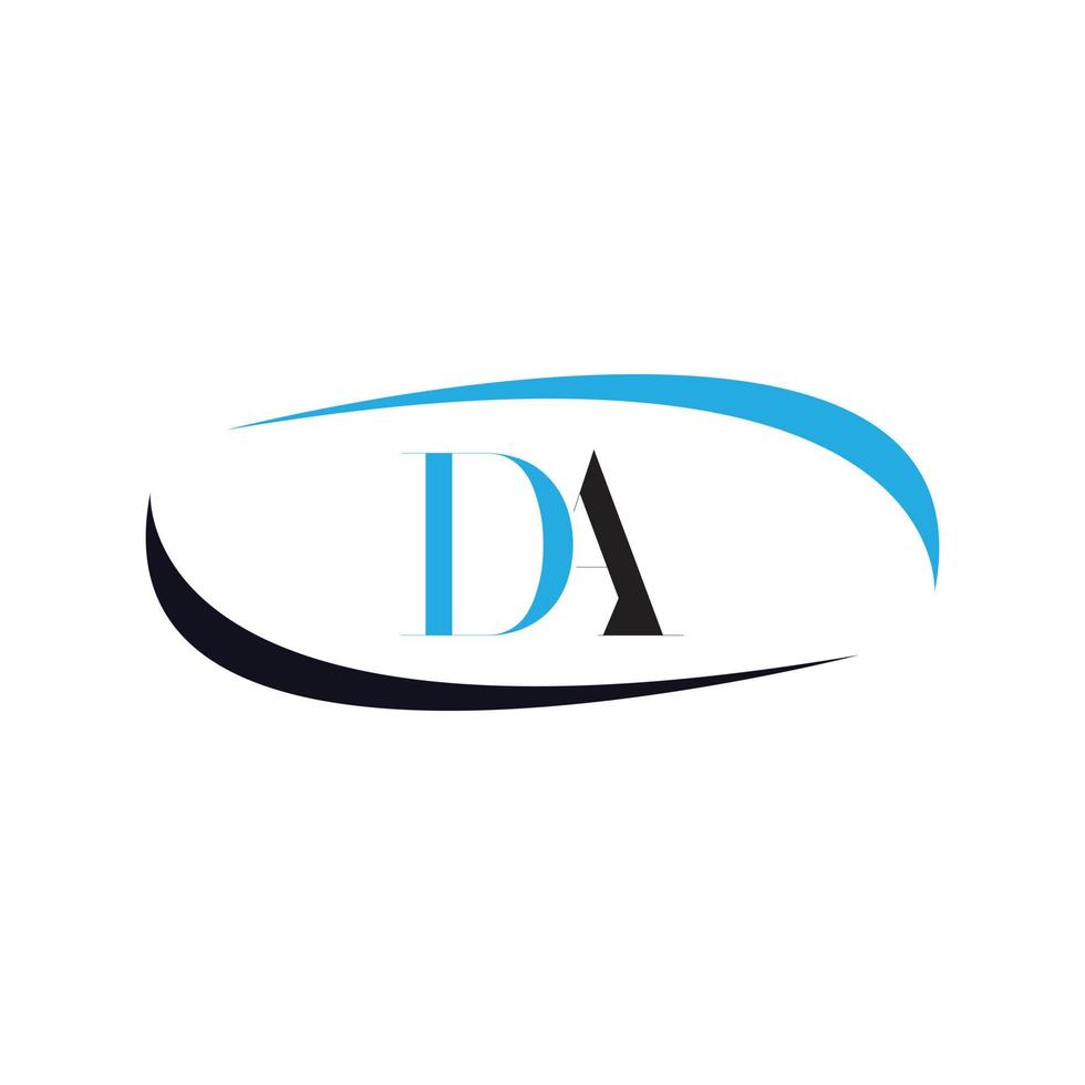 modèle vectoriel de conception de logo de lettre de monogramme initial da. création de logo de lettre da