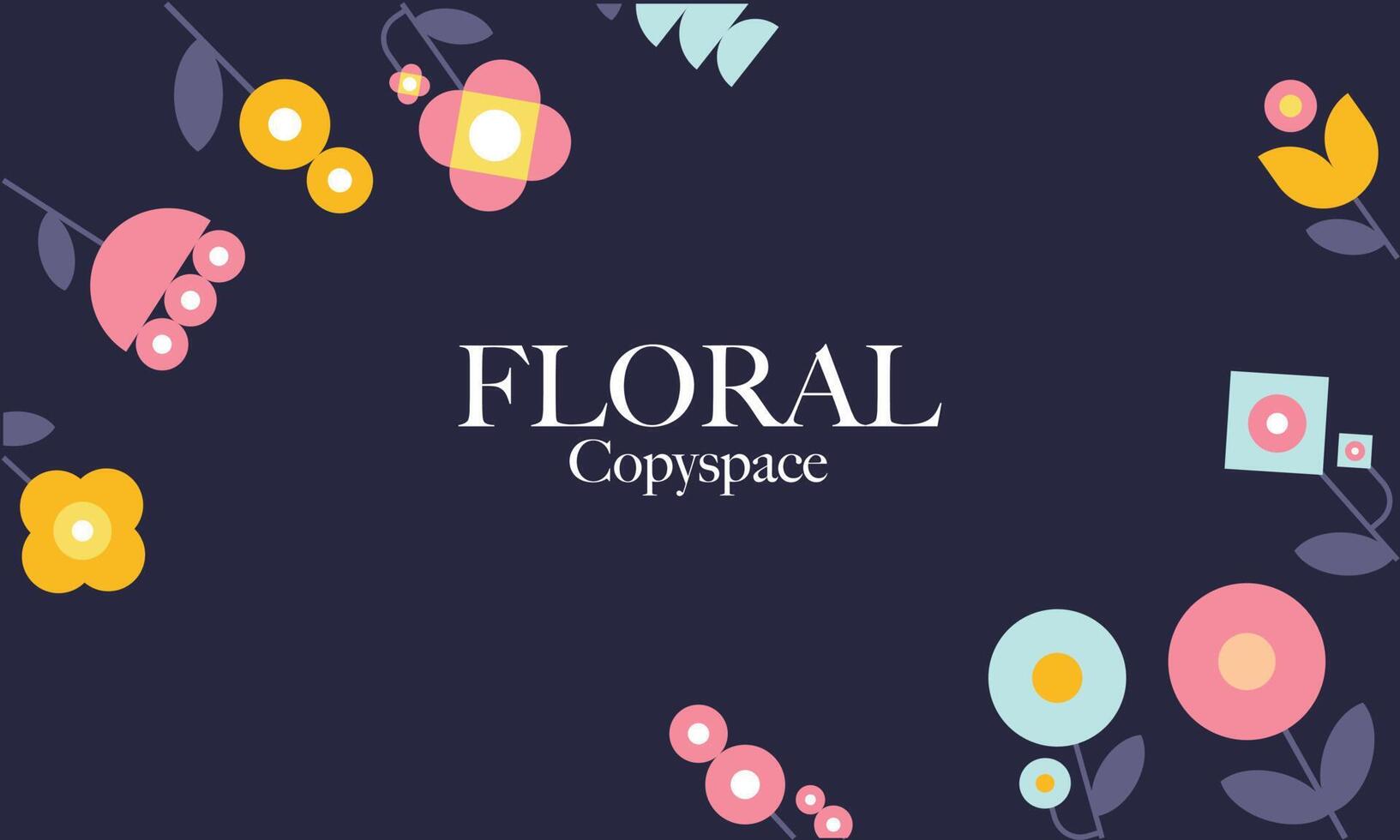 fond d'espace copie floral avec décoration de fleurs vecteur