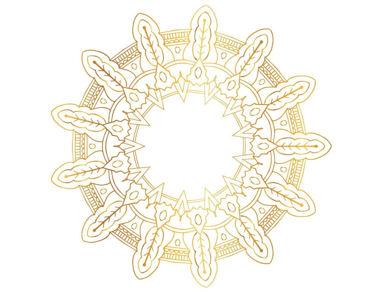 oeuvre de mandala avec un design doré, arrière-plan, motif, fleur, style arabe vecteur