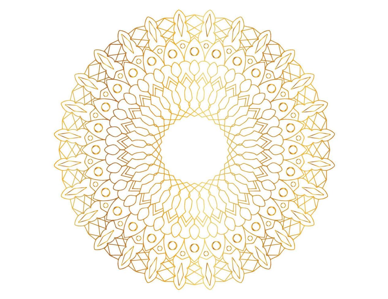 oeuvre de mandala avec un design doré, arrière-plan, motif, fleur, style arabe vecteur