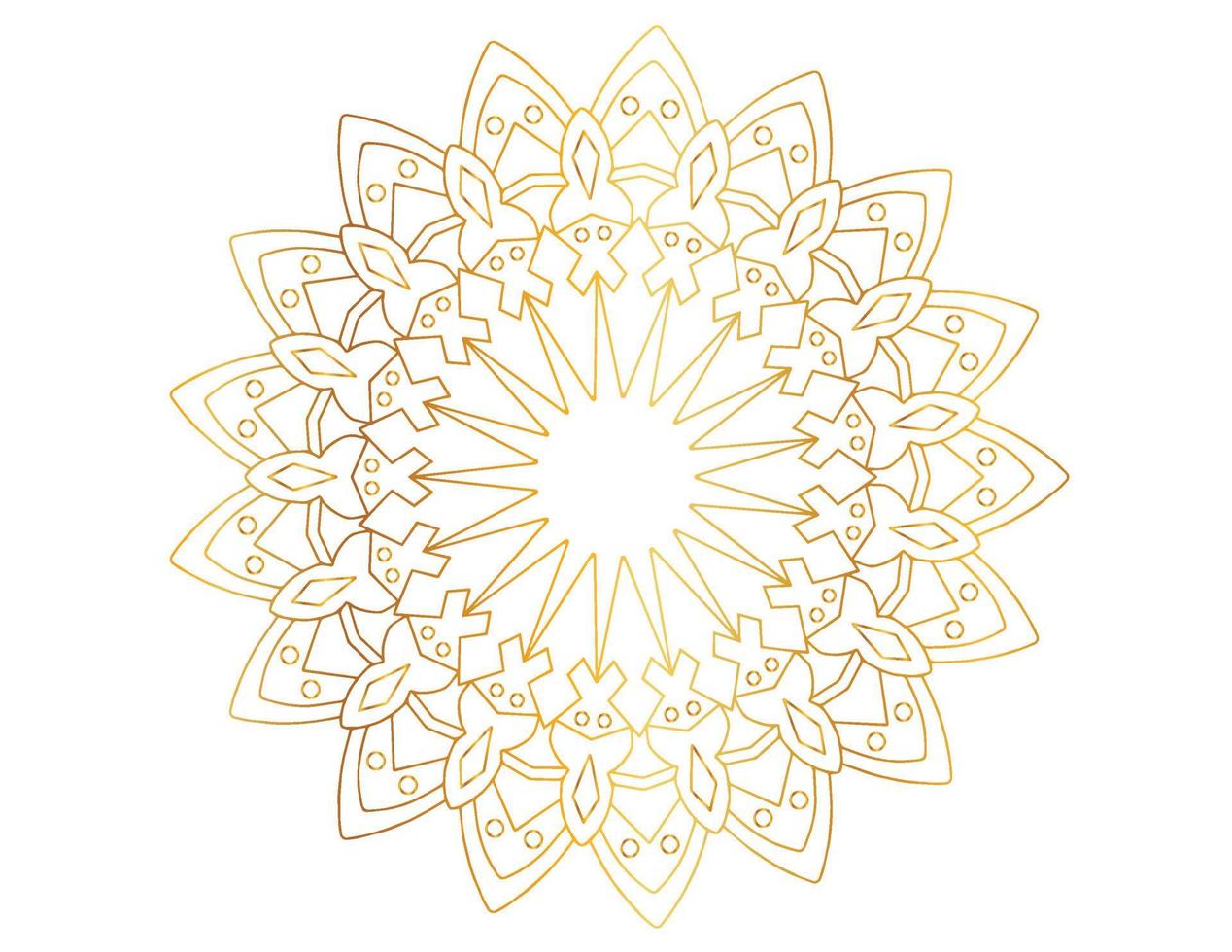 conception de mandala avec motif doré, arrière-plan, fleur, traditionnel vecteur