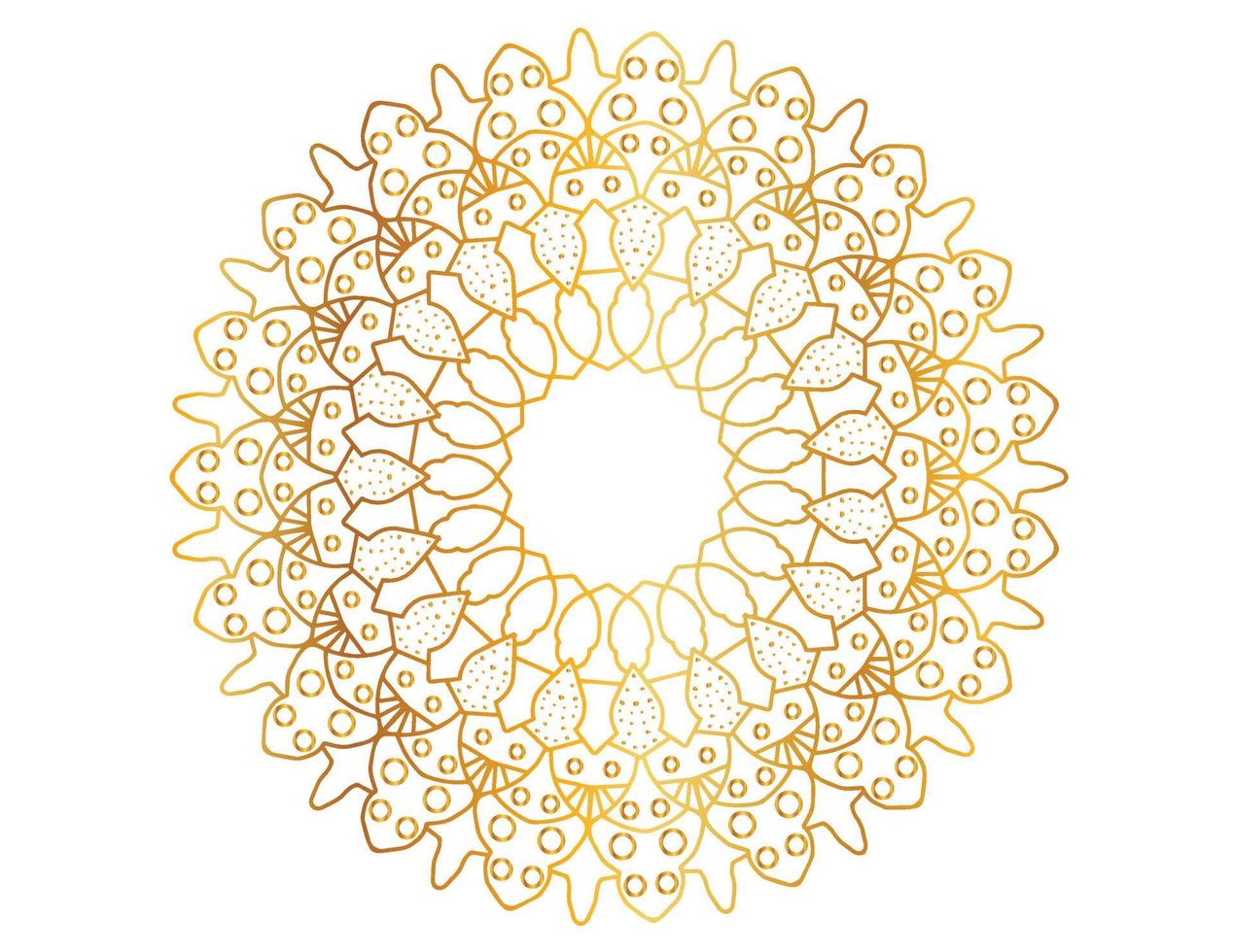 conception de mandala avec motif doré, arrière-plan, fleur, traditionnel vecteur