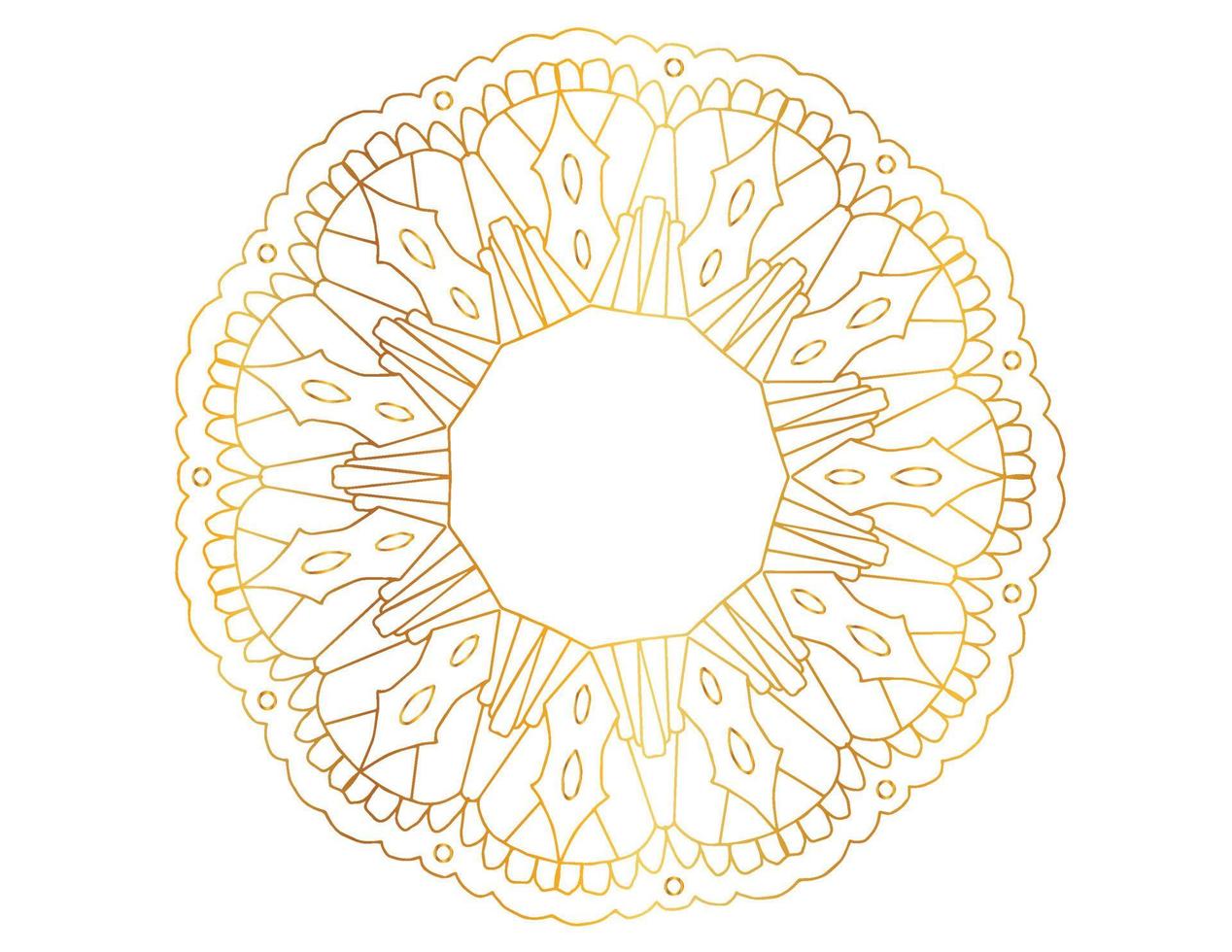 conception de mandala avec motif doré, arrière-plan, fleur, traditionnel vecteur
