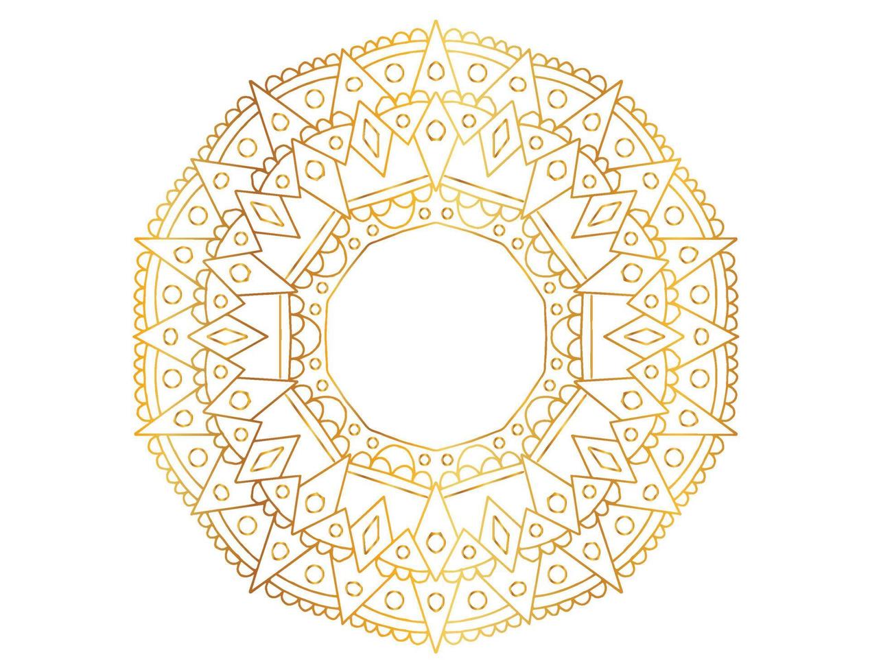 oeuvre de mandala avec un design doré, arrière-plan, motif, fleur, style arabe vecteur