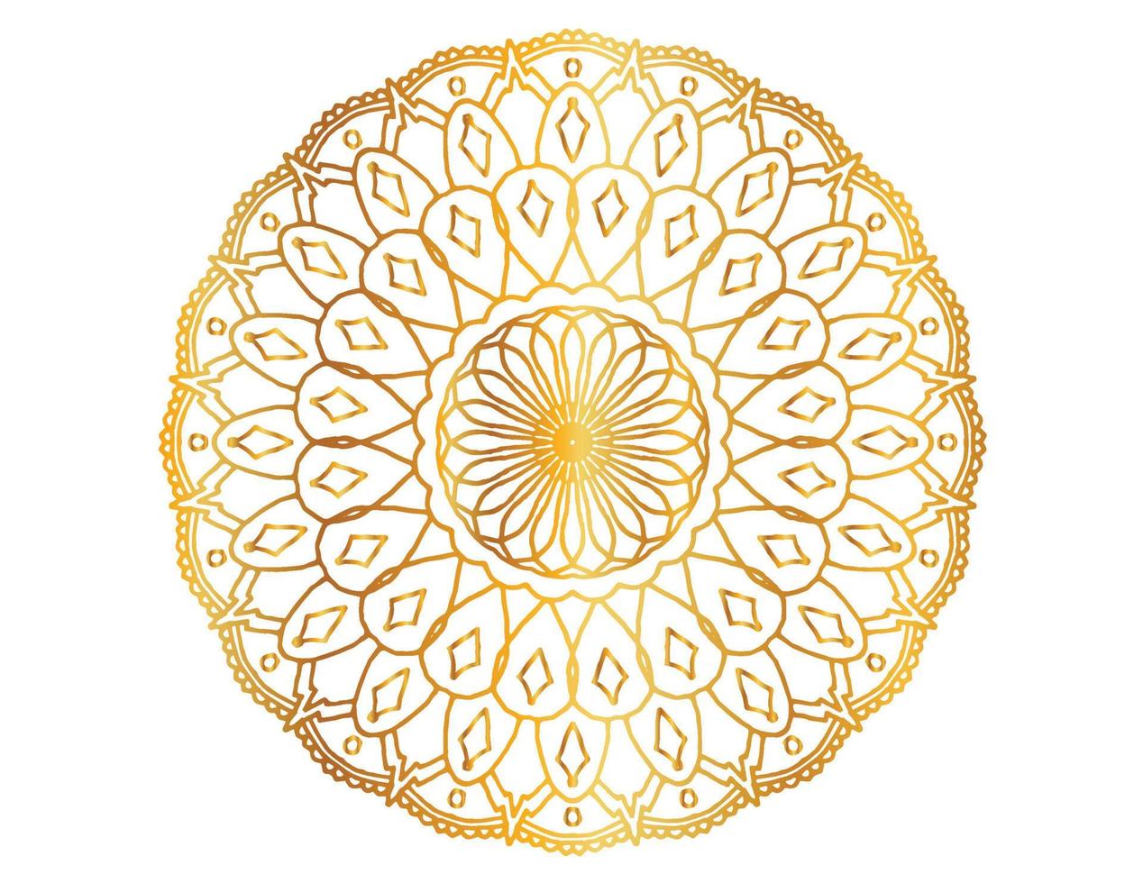 oeuvre de mandala avec un design doré, arrière-plan, motif, fleur, style arabe vecteur