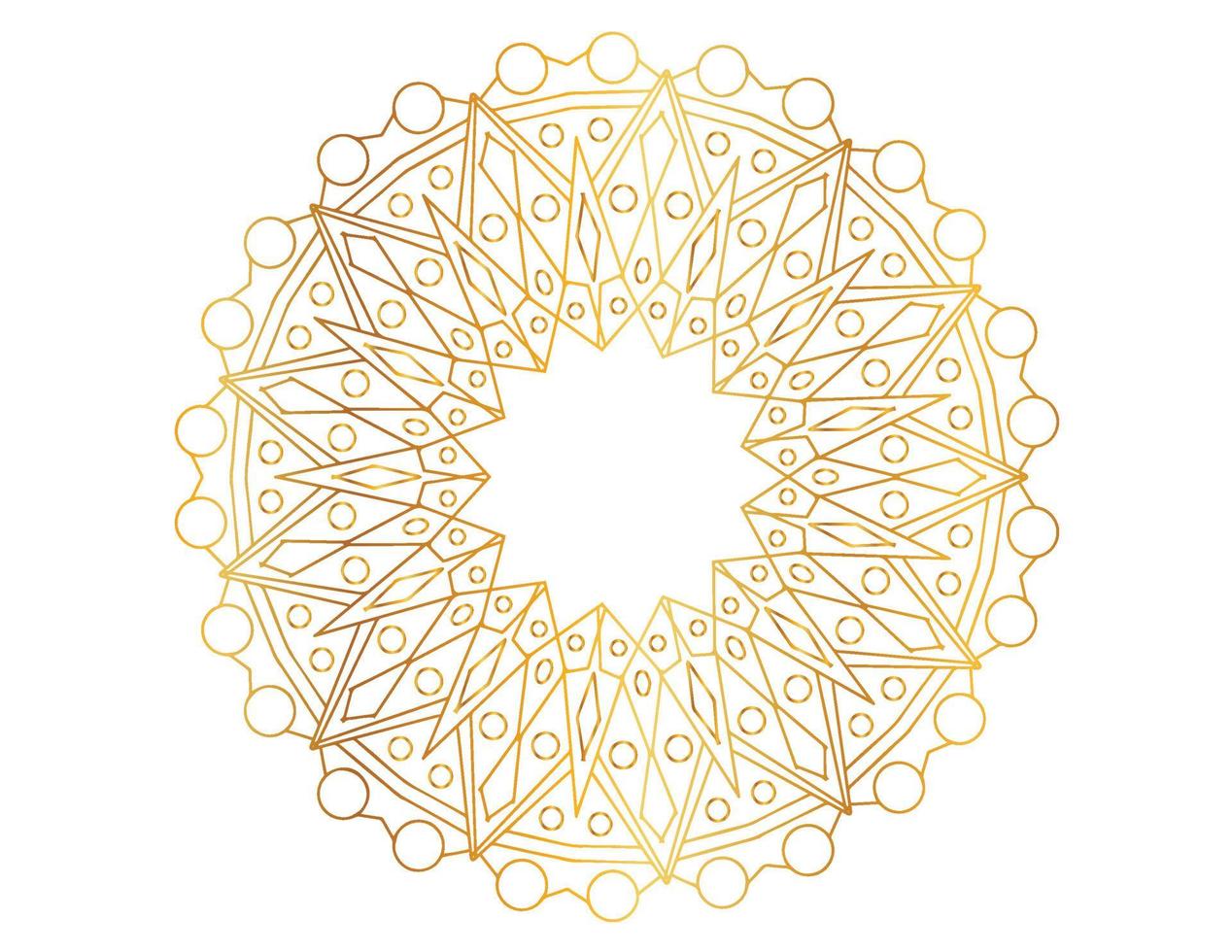 oeuvre de mandala avec un design doré, arrière-plan, motif, fleur, style arabe vecteur