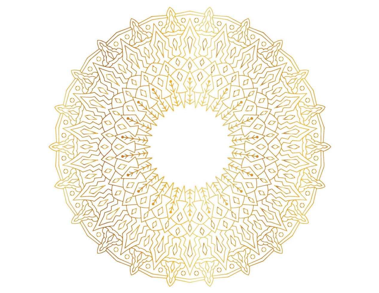 oeuvre de mandala avec un design doré, arrière-plan, motif, fleur, style arabe vecteur