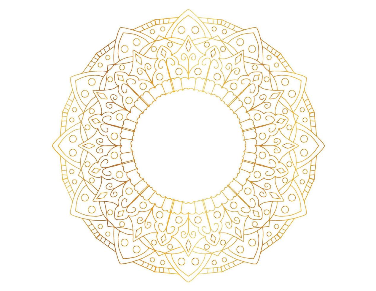 conception de mandala avec motif doré, arrière-plan, fleur, traditionnel vecteur