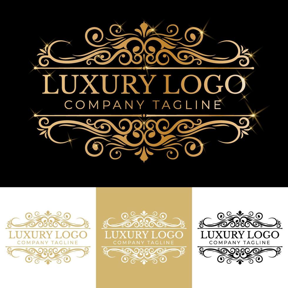 modèle de logo de marque de luxe vecteur