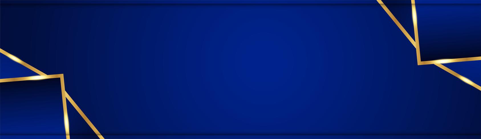 Abstrait bleu dans le style indien premium. Modèle de conception pour la couverture, présentation de l&#39;entreprise, bannière Web, faire-part de mariage et emballage de luxe. Illustration vectorielle avec bordure dorée vecteur