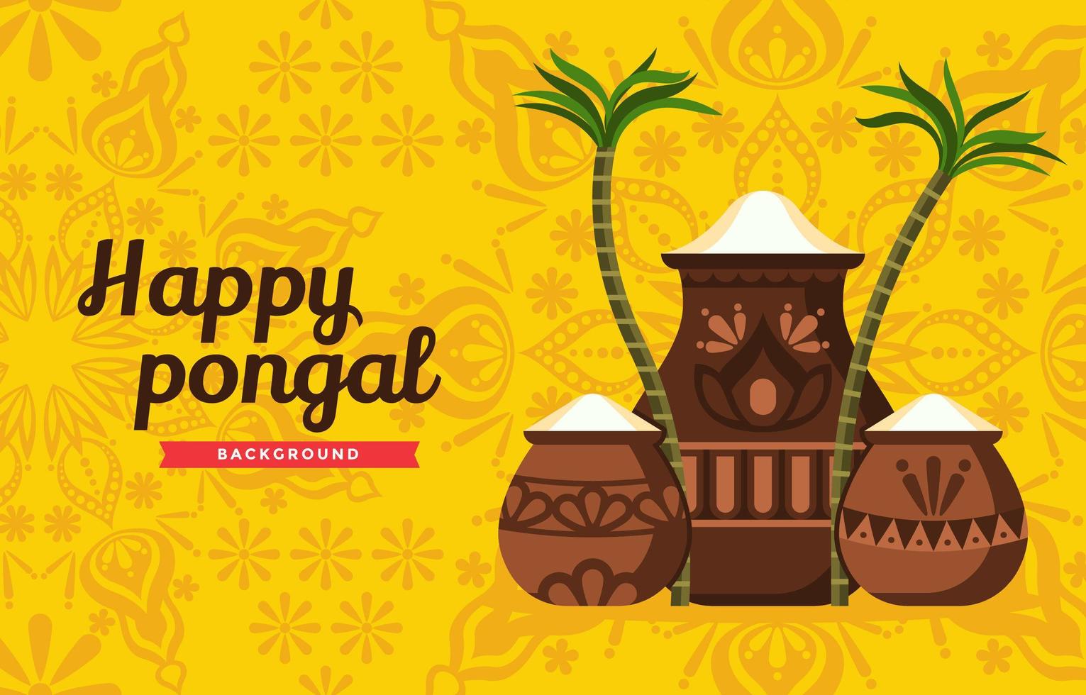 concept de fond pongal vecteur