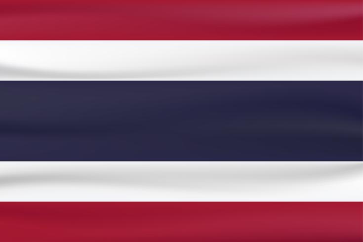Nouveau drapeau de type du pays de la Thaïlande avec la couleur rouge, bleue et blanche. vecteur