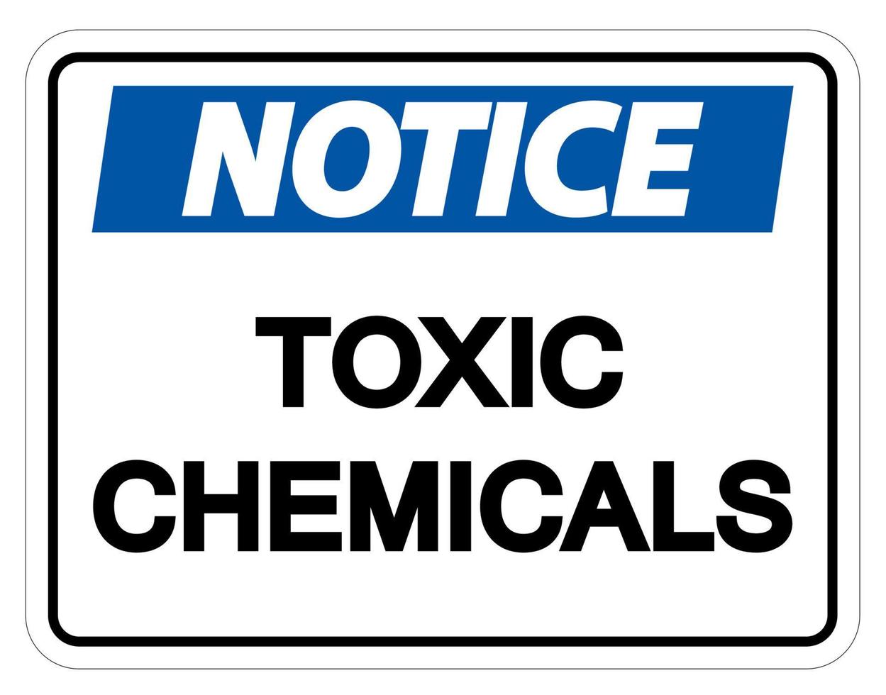 Remarquez le signe du symbole des produits chimiques toxiques sur fond blanc vecteur