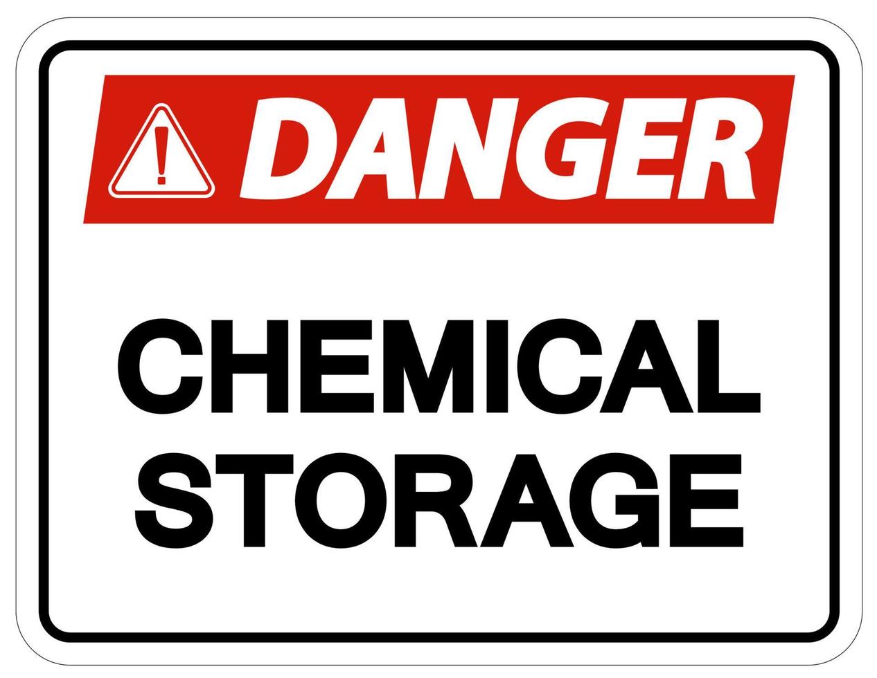 signe de stockage de produits chimiques de danger sur fond blanc vecteur