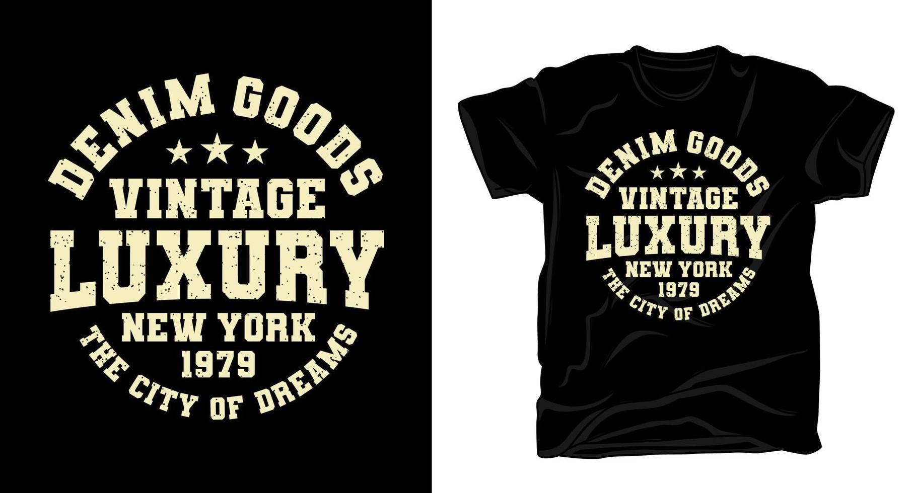 conception de t-shirt de typographie universitaire new york de luxe vintage vecteur