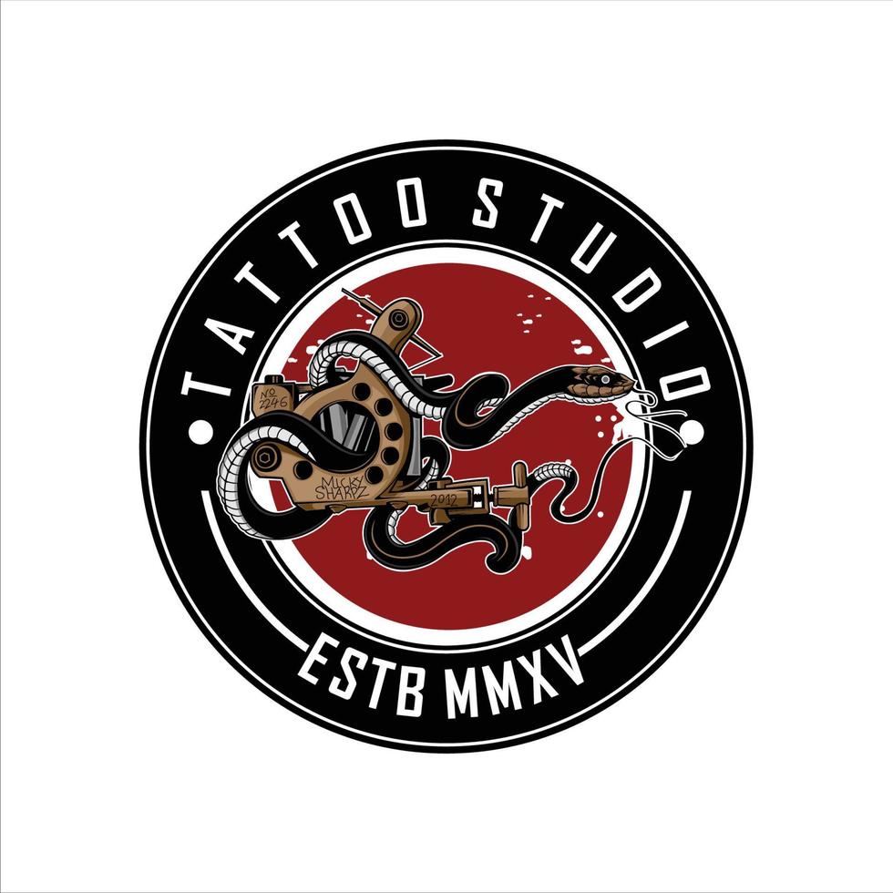 modèle de logo de tatouage.eps vecteur