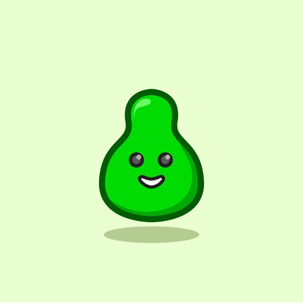 conception de dessin animé mignon avocat smiley. vecteur