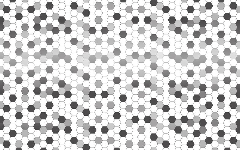 Abstrait blanc avec hexagone. Résumé gris. Concept futuriste de technologie et de texture vecteur