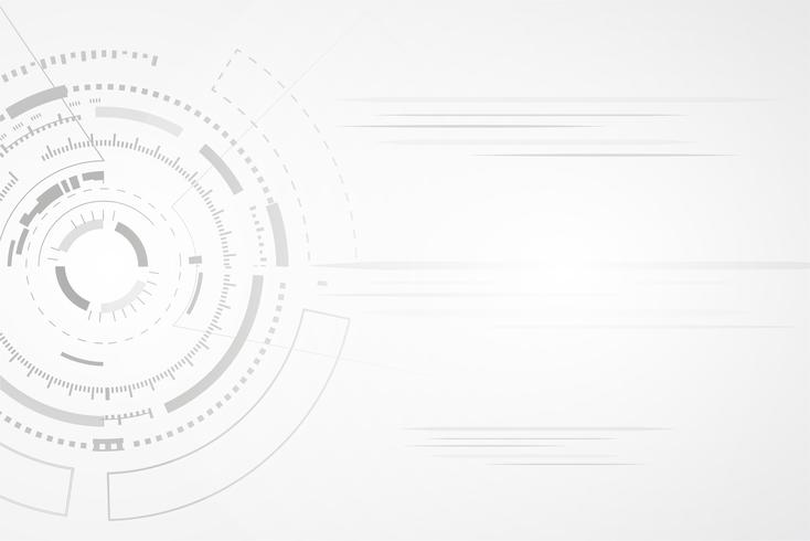 Vecteur de fond abstrait blanc Résumé gris. Contexte de conception moderne pour le modèle de présentation de rapport et de projet. Illustration vectorielle Concept de forme de courbe futuriste et circulaire.