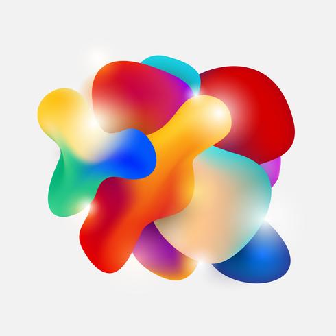 Éléments graphiques de forme fluide abstraite moderne fluide. Gradient forme de couleur dynamique. Illustration vectorielle vecteur