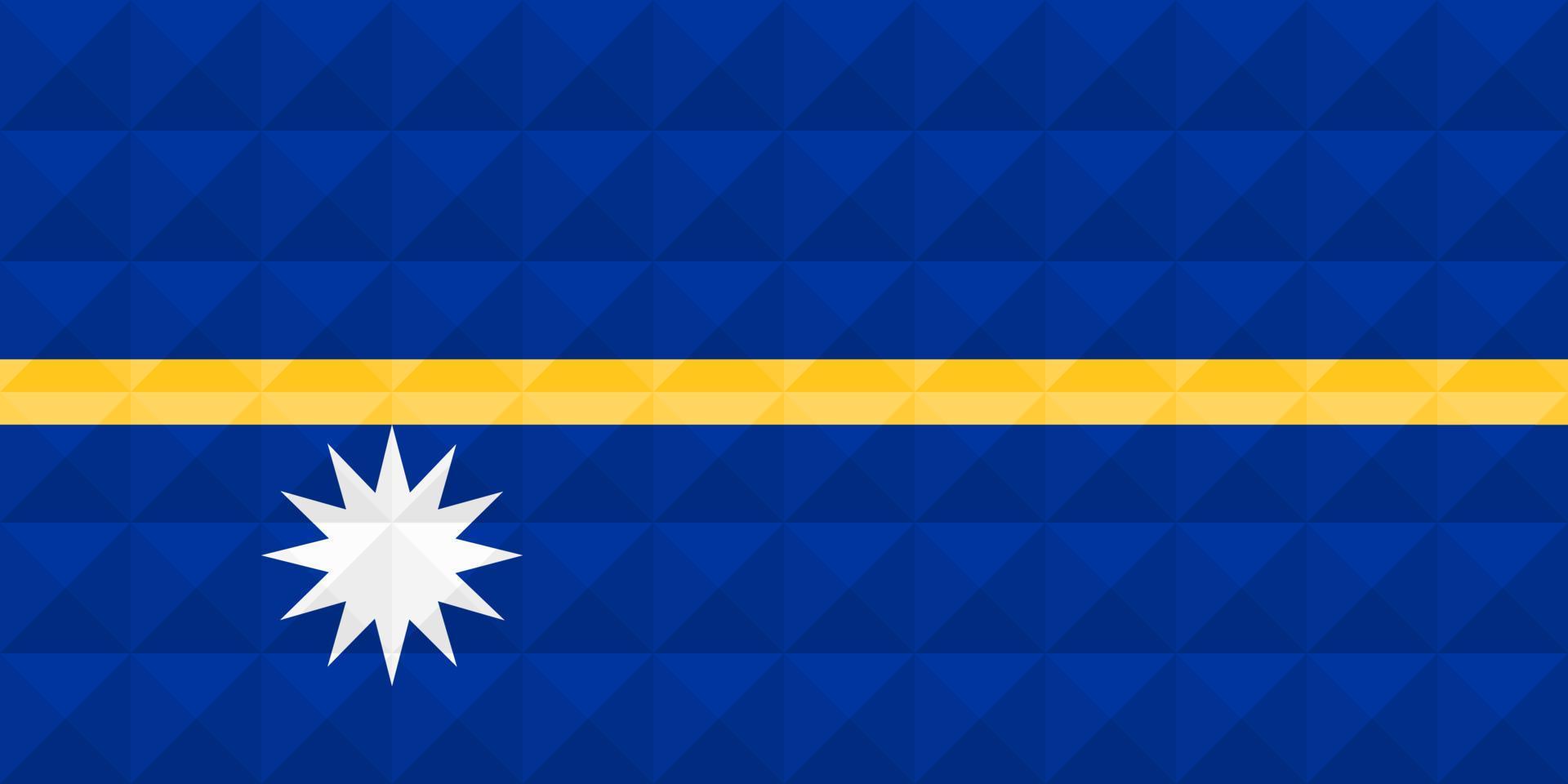 drapeau artistique de nauru avec conception d'art conceptuel vague géométrique. vecteur