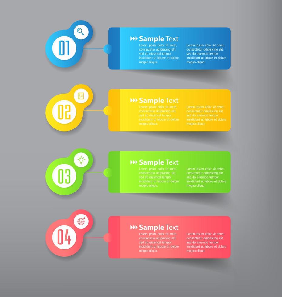 modèle de zone de texte moderne, bannière d'infographie vecteur