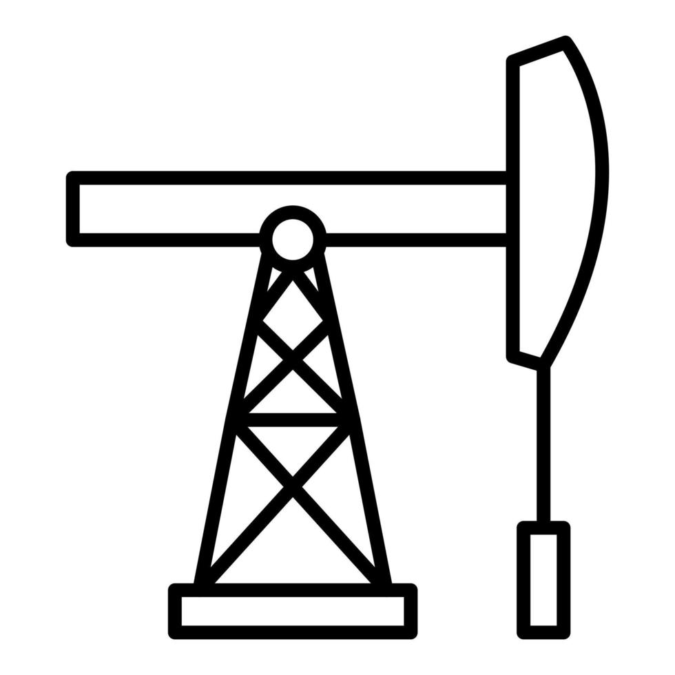 icône de ligne de combustibles fossiles vecteur