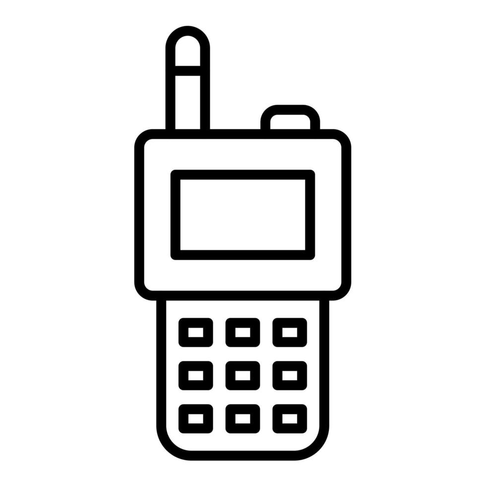 icône de ligne de talkie-walkie vecteur