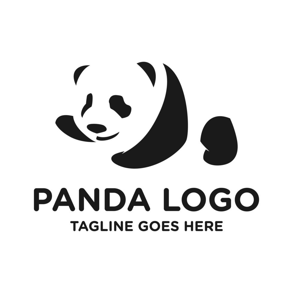 création de logo illustration animal panda vecteur