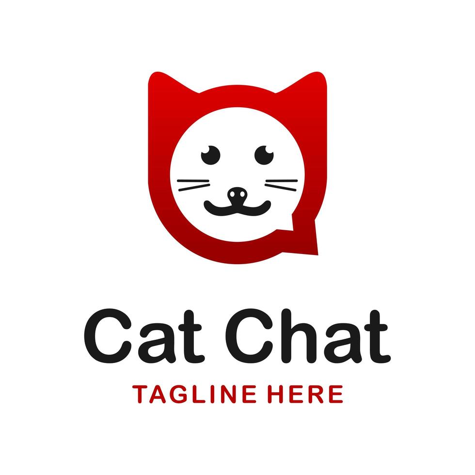 chat chat logo vecteur