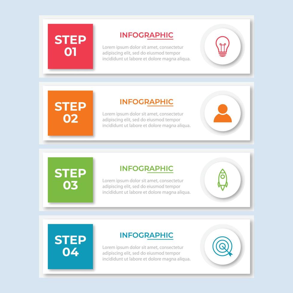 modèle d'infographie d'entreprise de présentation avec illustration vectorielle de 4 options vecteur