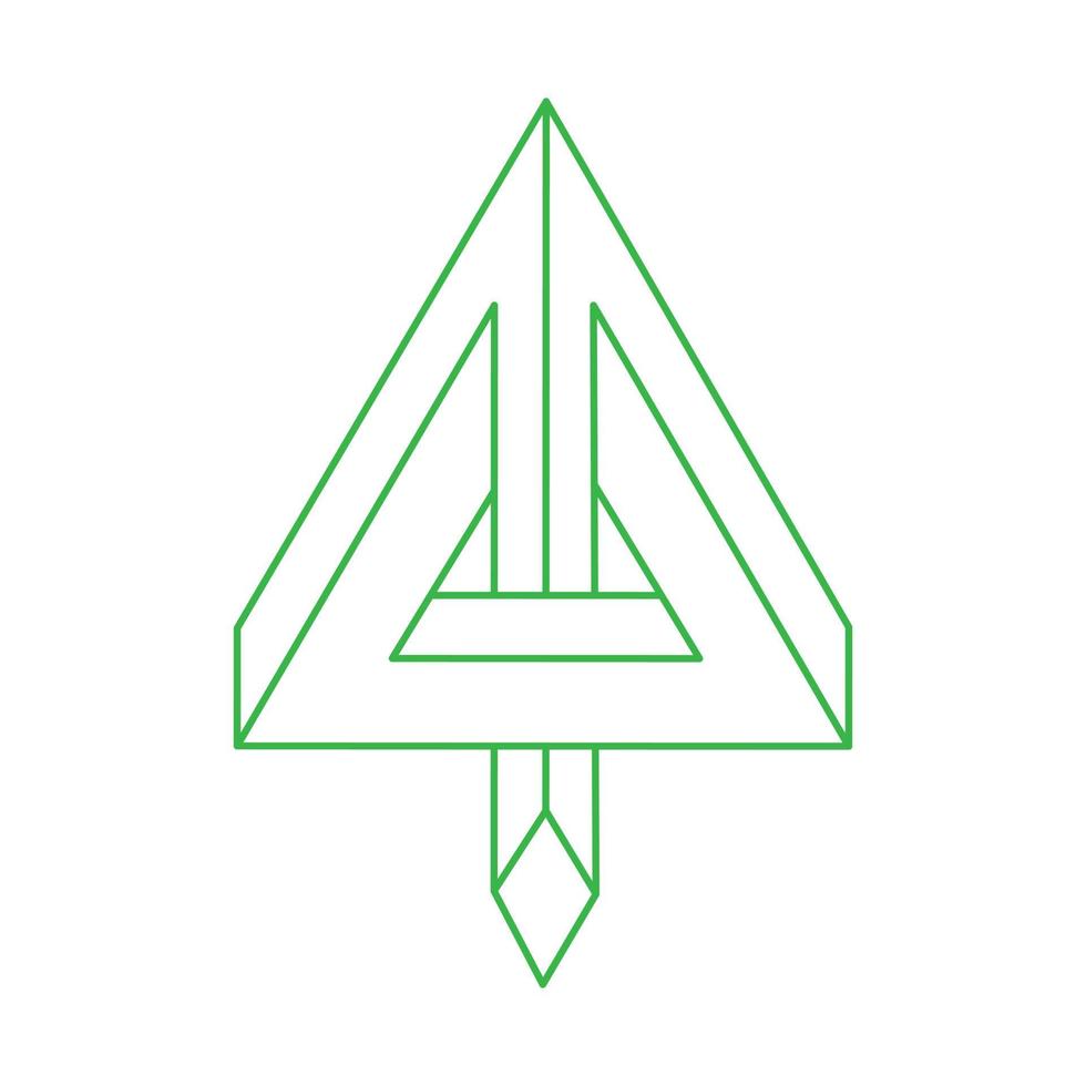 formes illusoires. géométrie 3d moderne. figures d'illusion d'optique. logo de la géométrie sacrée. vecteur