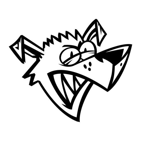 Illustration de vecteur pour le dessin animé chien en colère